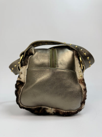 Vintage Dolce & Gabbana Tasche Cow Silber / Gold