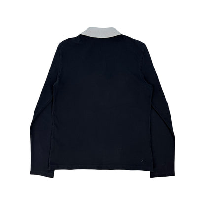Fendi Polohemd Langarm dunkelblau / weiß Gr. M