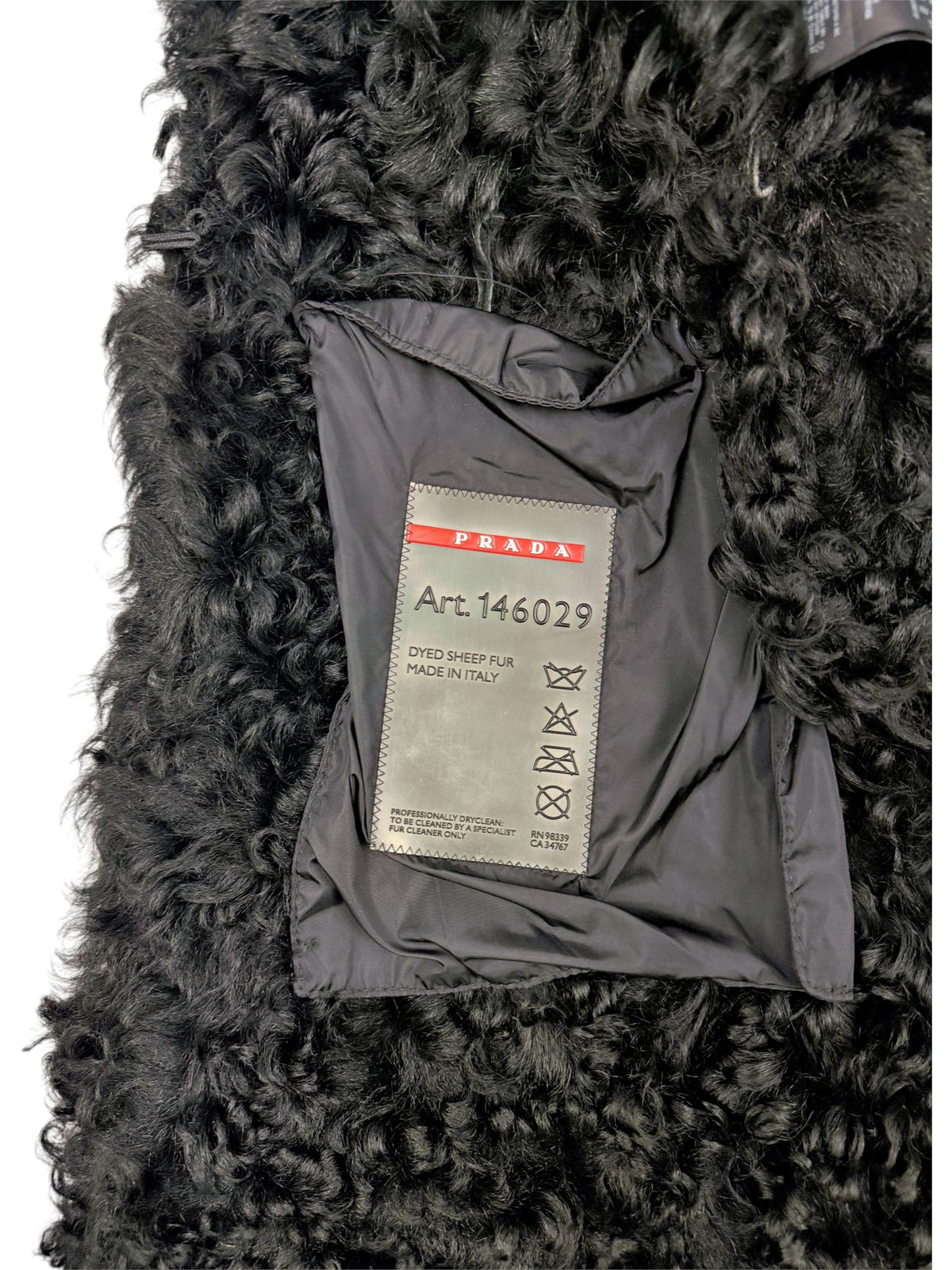 Vintage Prada Lammfell Mantel