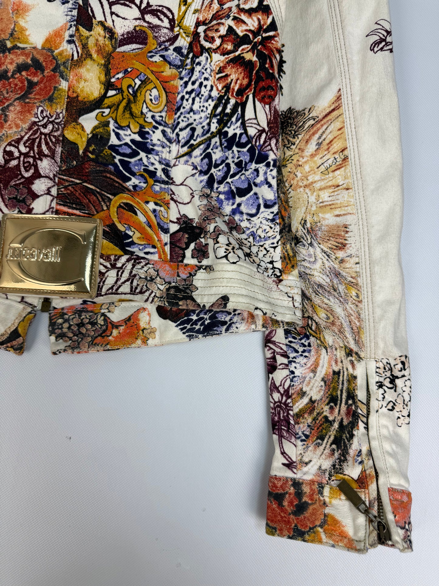 Vintage Just Cavalli Jacke weiß / orange Gr. S