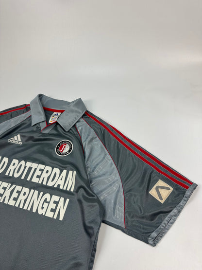 Vintage Adidas Rotterdam Jersey grau/rot Gr. L