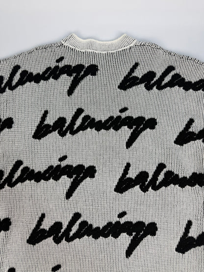 Balenciaga Pullover weiß / schwarz Gr. M