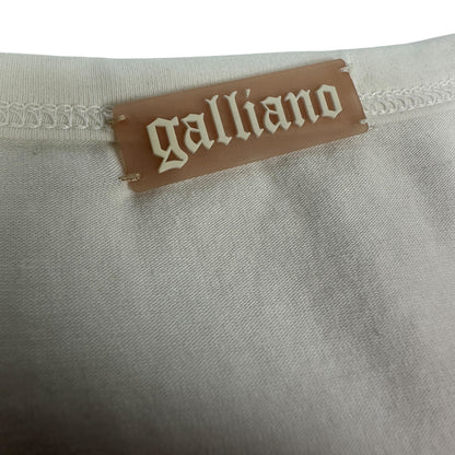 Vintage Galliano T-Shirt weiß / rosa Damen S
