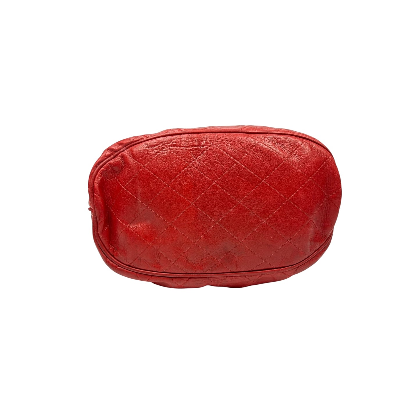 Vintage Chanel Handtasche rot / gold