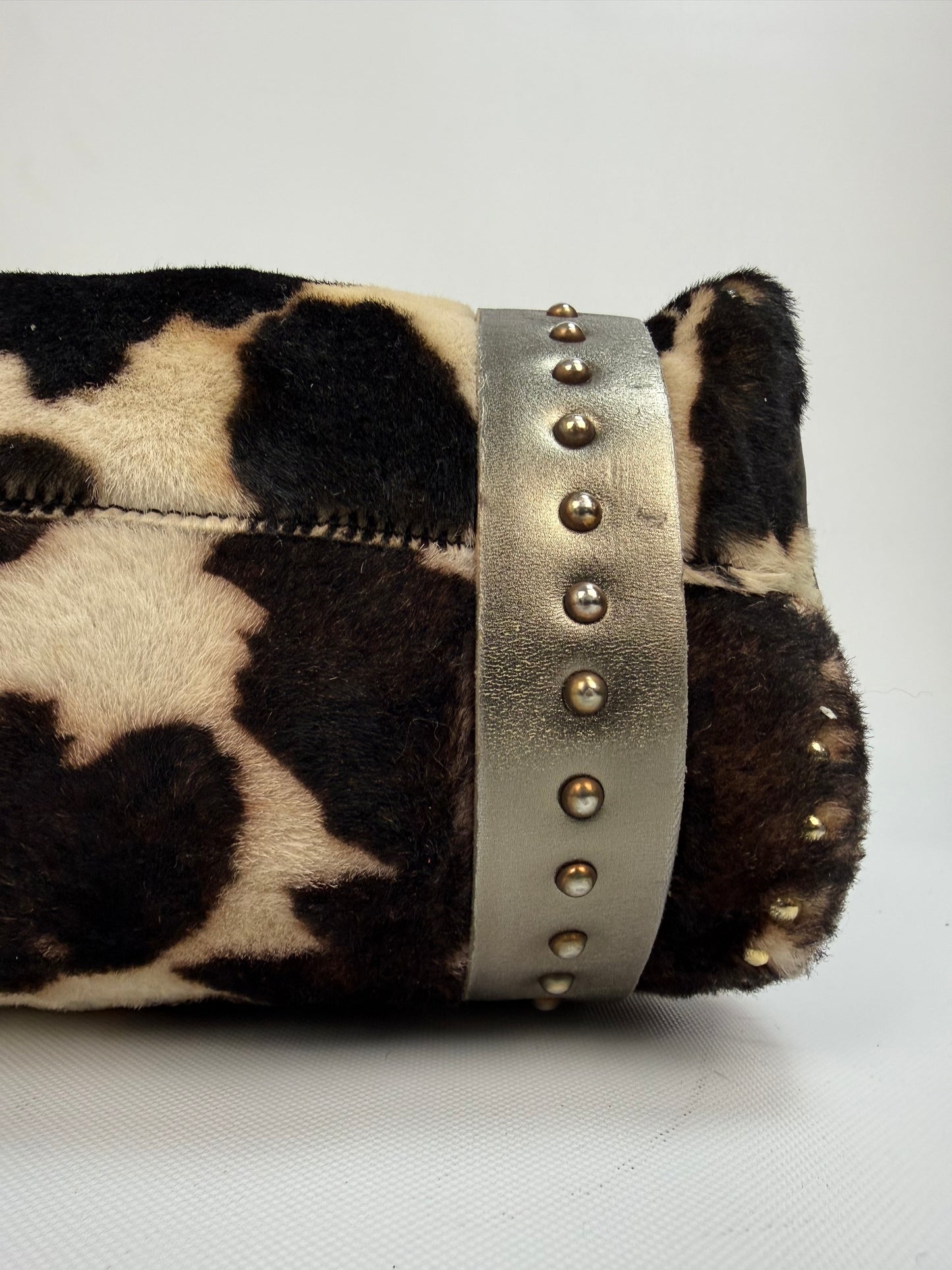 Vintage Dolce & Gabbana Tasche Cow Silber / Gold