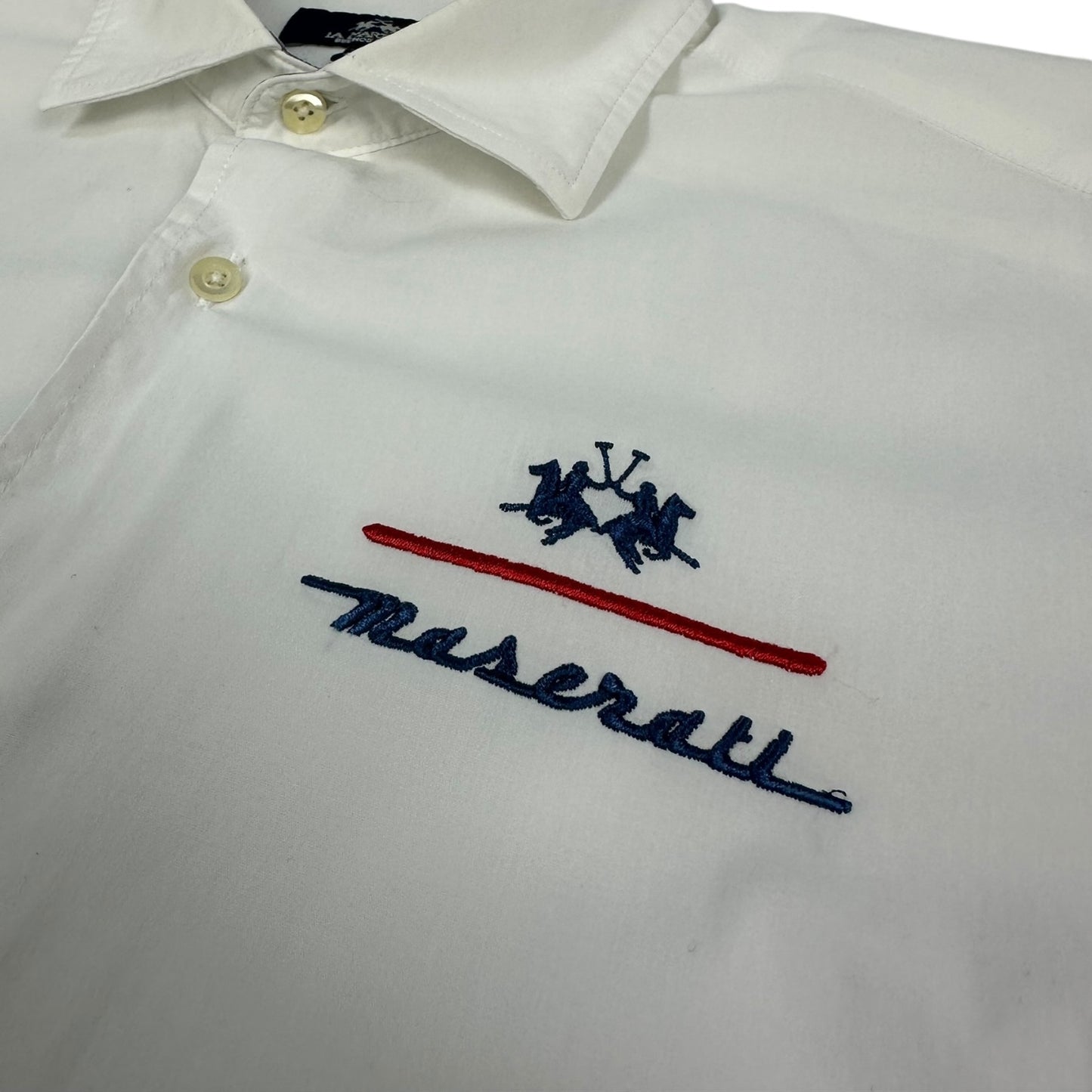 Vintage La Martina x Maserati Hemd weiß M