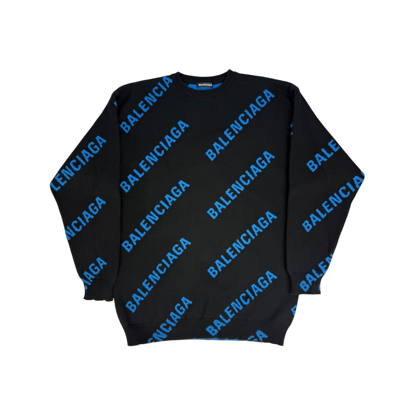 Balenciaga Pullover blau / schwarz Gr. S