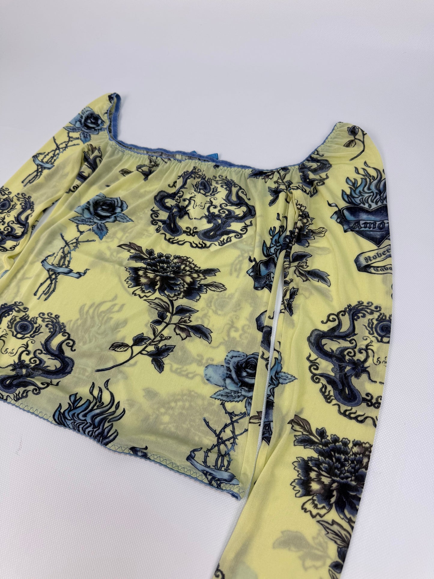 Vintage Roberto Cavalli Top gelb Gr. 42
