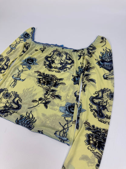 Vintage Roberto Cavalli Top gelb Gr. 42