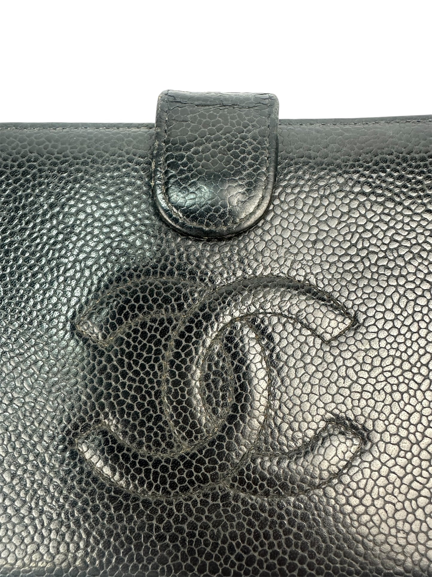 Chanel Portmonaie schwarz Echtleder
