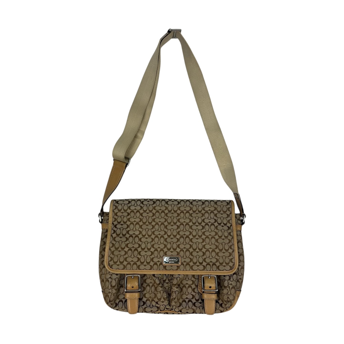 Coach Signature Messenger Umhängetasche beige/braun