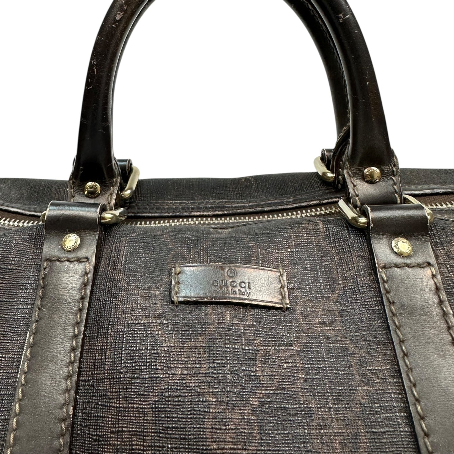 Vintage Gucci Bowling Handtasche braun
