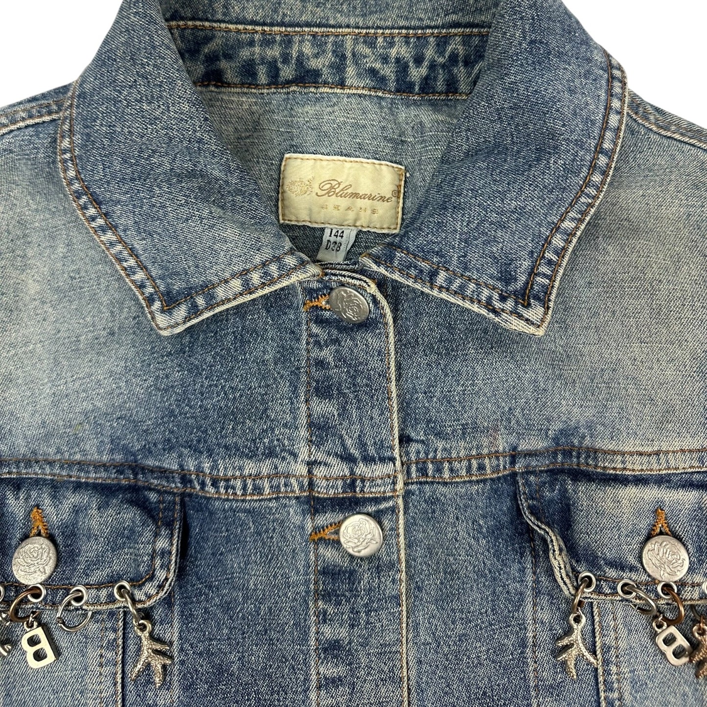 Vintage Blumarine Jeans Jacke blau Damen S