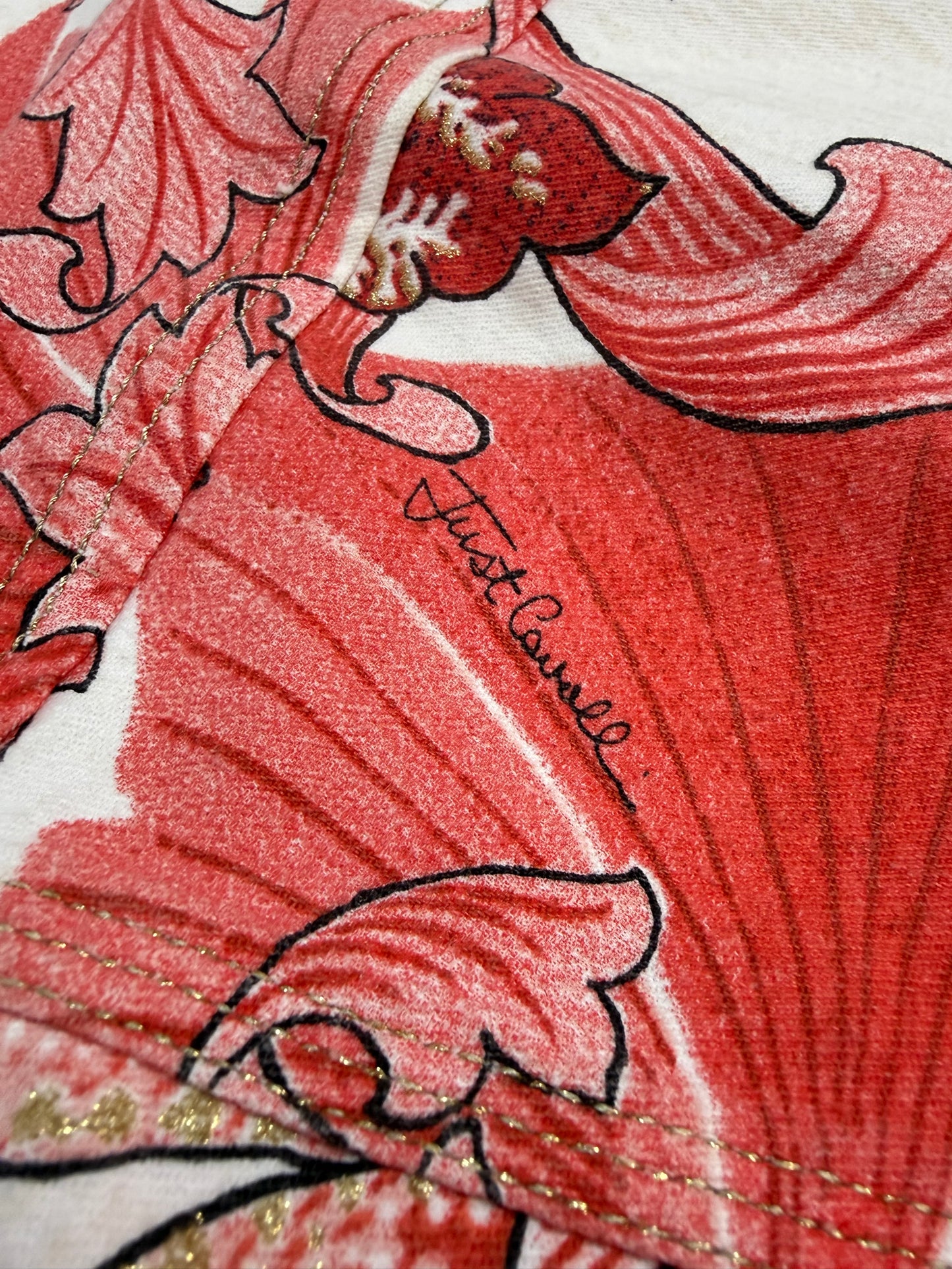 Vintage Just Cavalli Jacke rot / weiß Gr. XS
