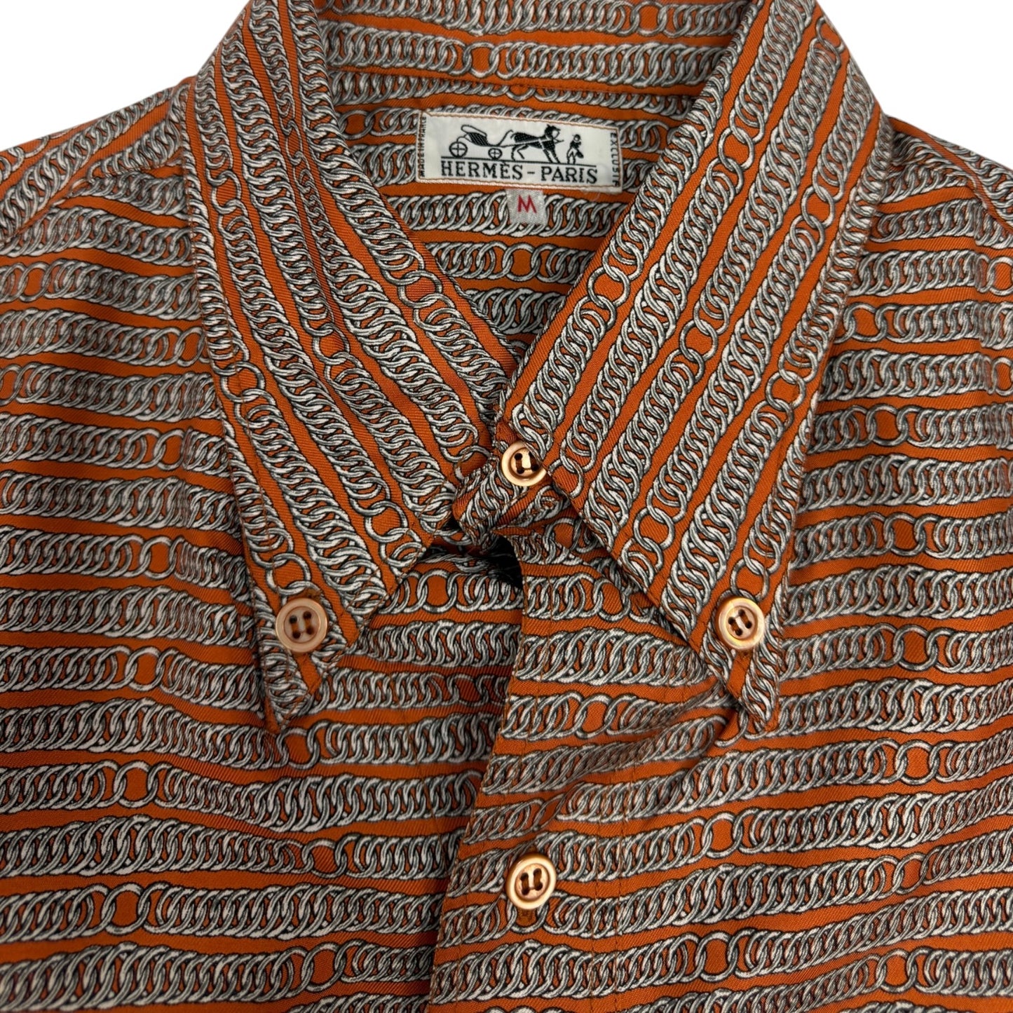 Vintage Hermes Hemd orange Gr. M