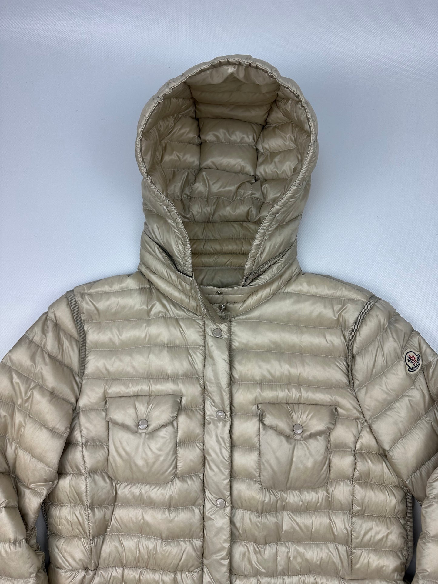 Vintage Moncler Jacke creme Damen XL (5)