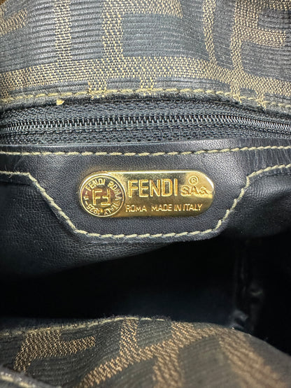 Vintage Fendi Umhängetasche braun/gold