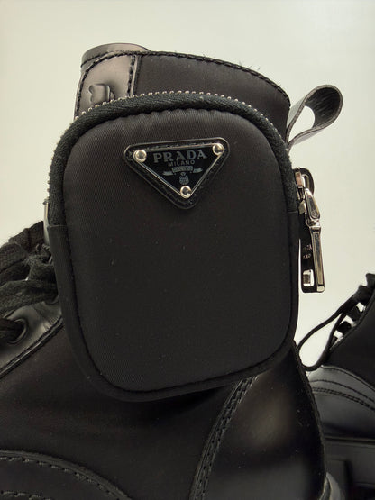 Prada Monolith Stiefel schwarz Gr. 41,5