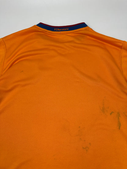 Vintage Nike Barcelona Fußballtrikot orange M