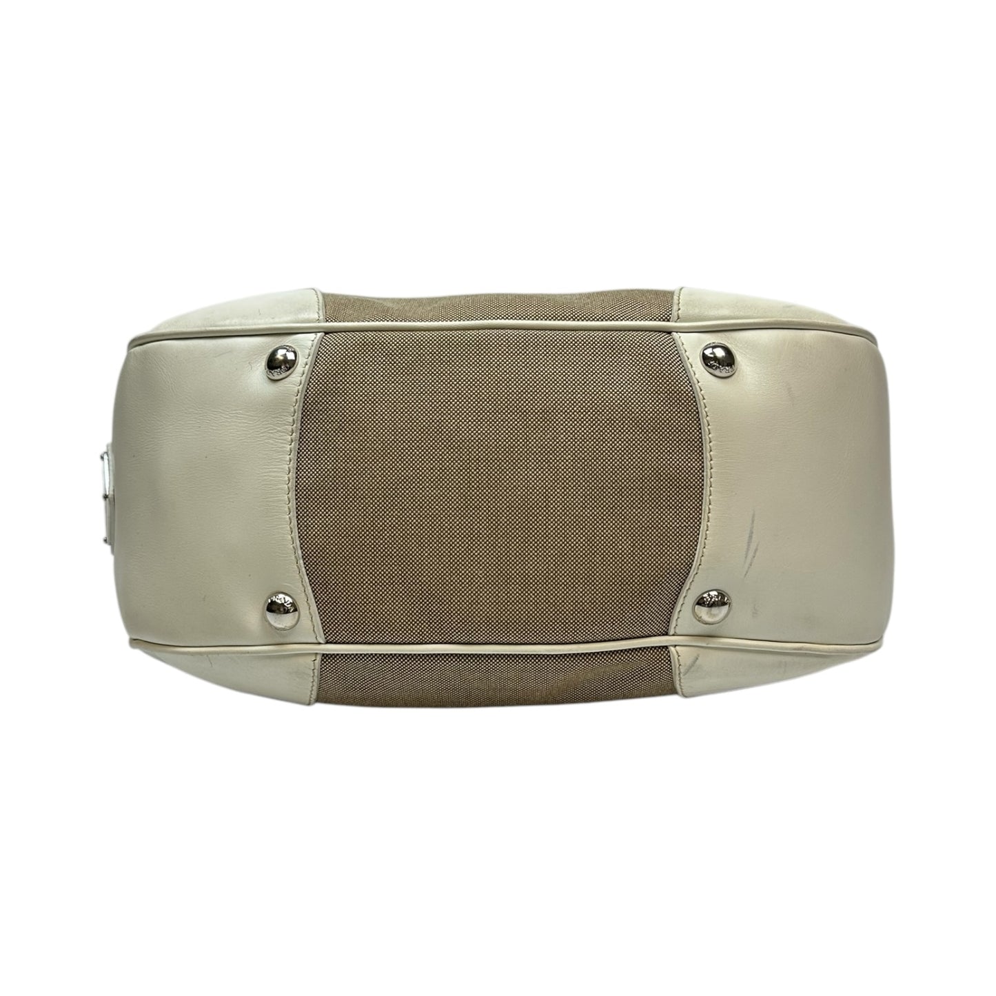 Prada Jacquard Handtasche beige/braun