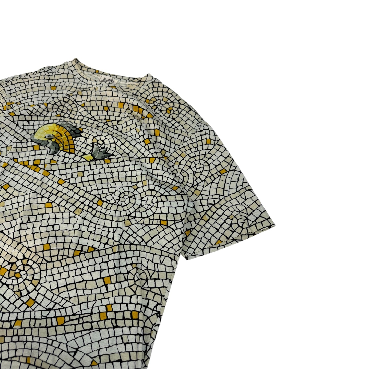 Vintage Hermes Mosaik T-Shirt weiß Gr. S