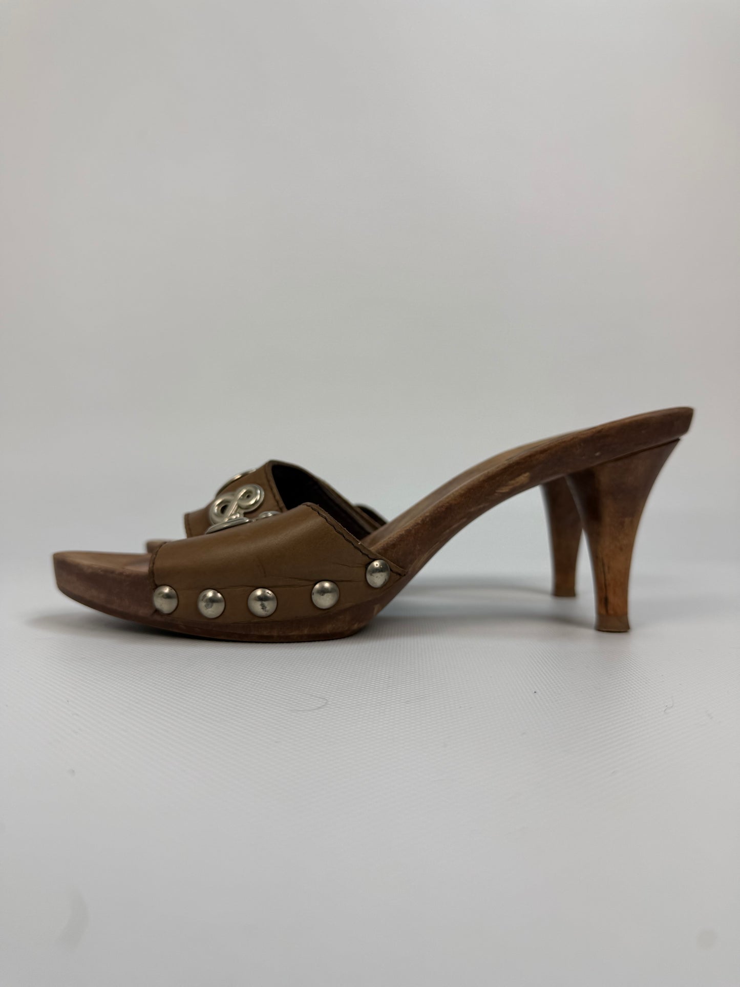 Vintage Dolce & Gabbana Heels braun / Silber Gr. 39