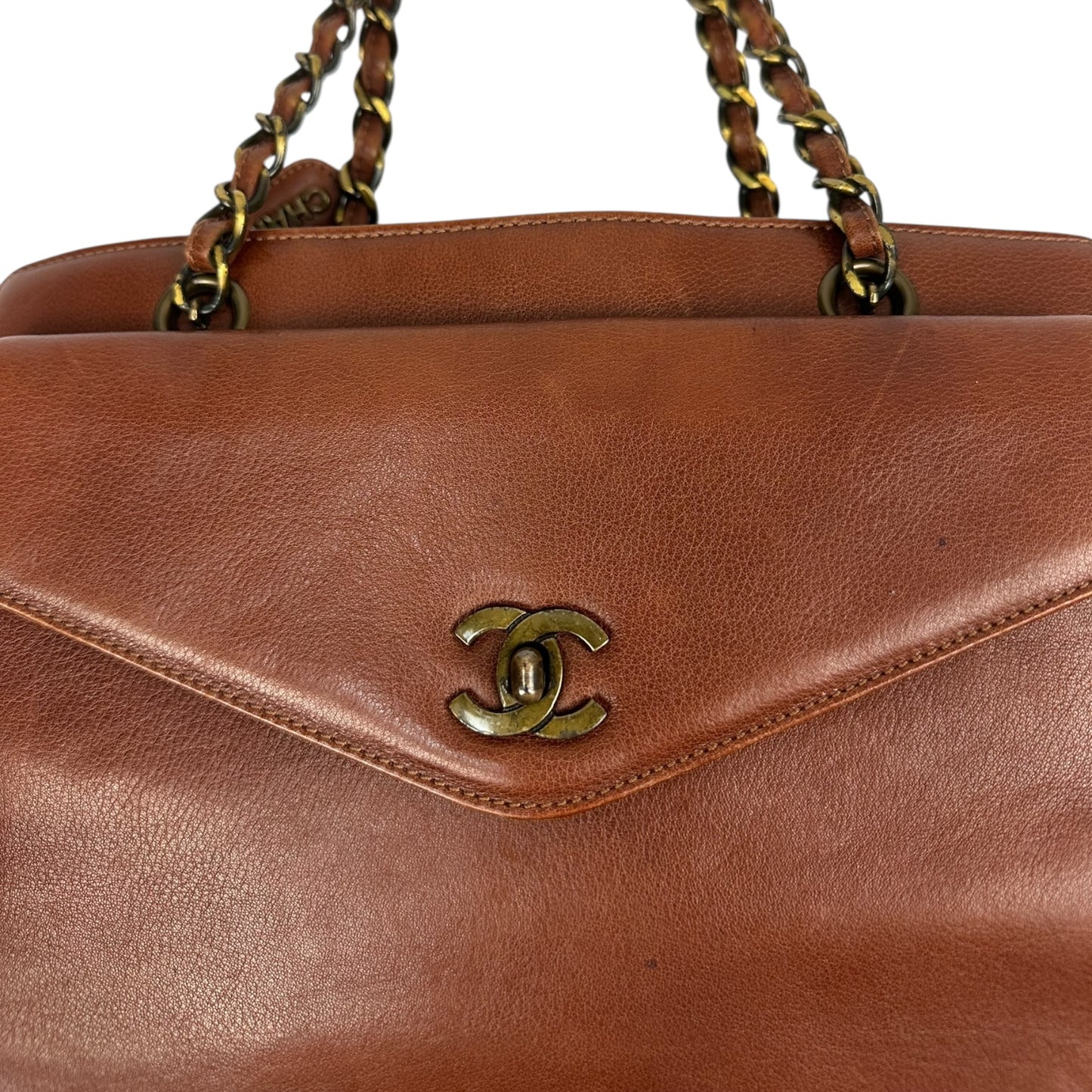 Vintage Chanel Handtasche braun / gold