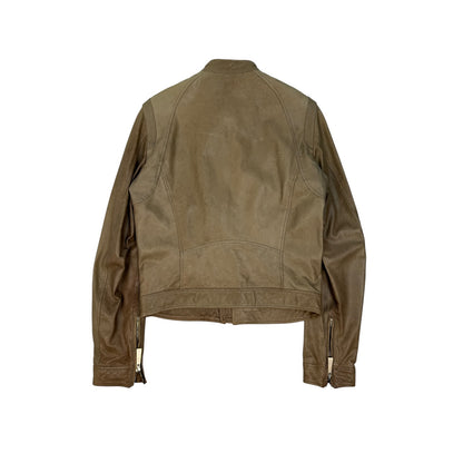 Vintage Just Cavalli Lederjacke braun Gr. 48
