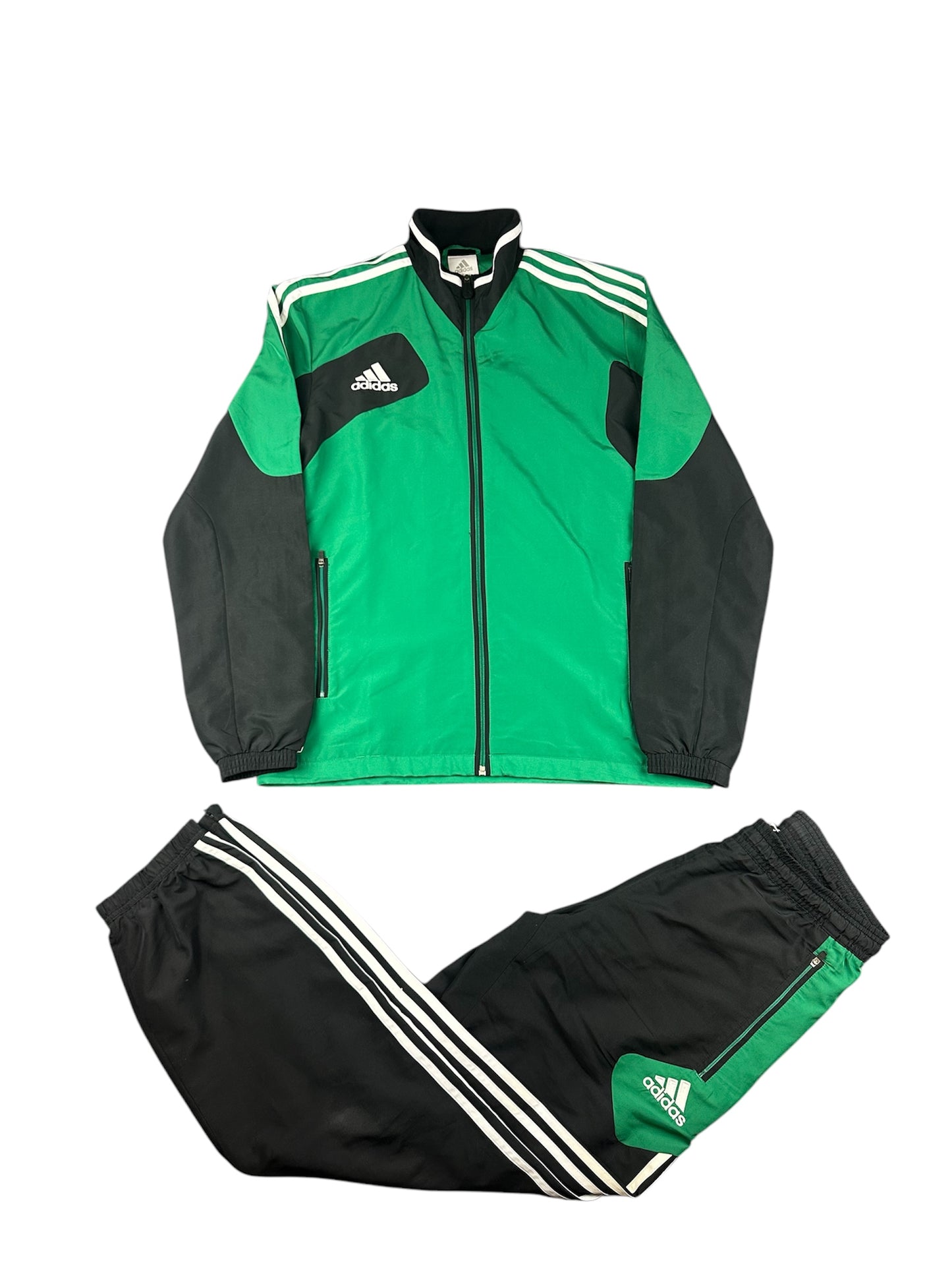 Adidas Tracksuit schwarz/grün S