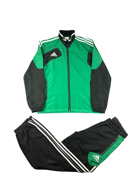 Adidas Tracksuit schwarz/grün S