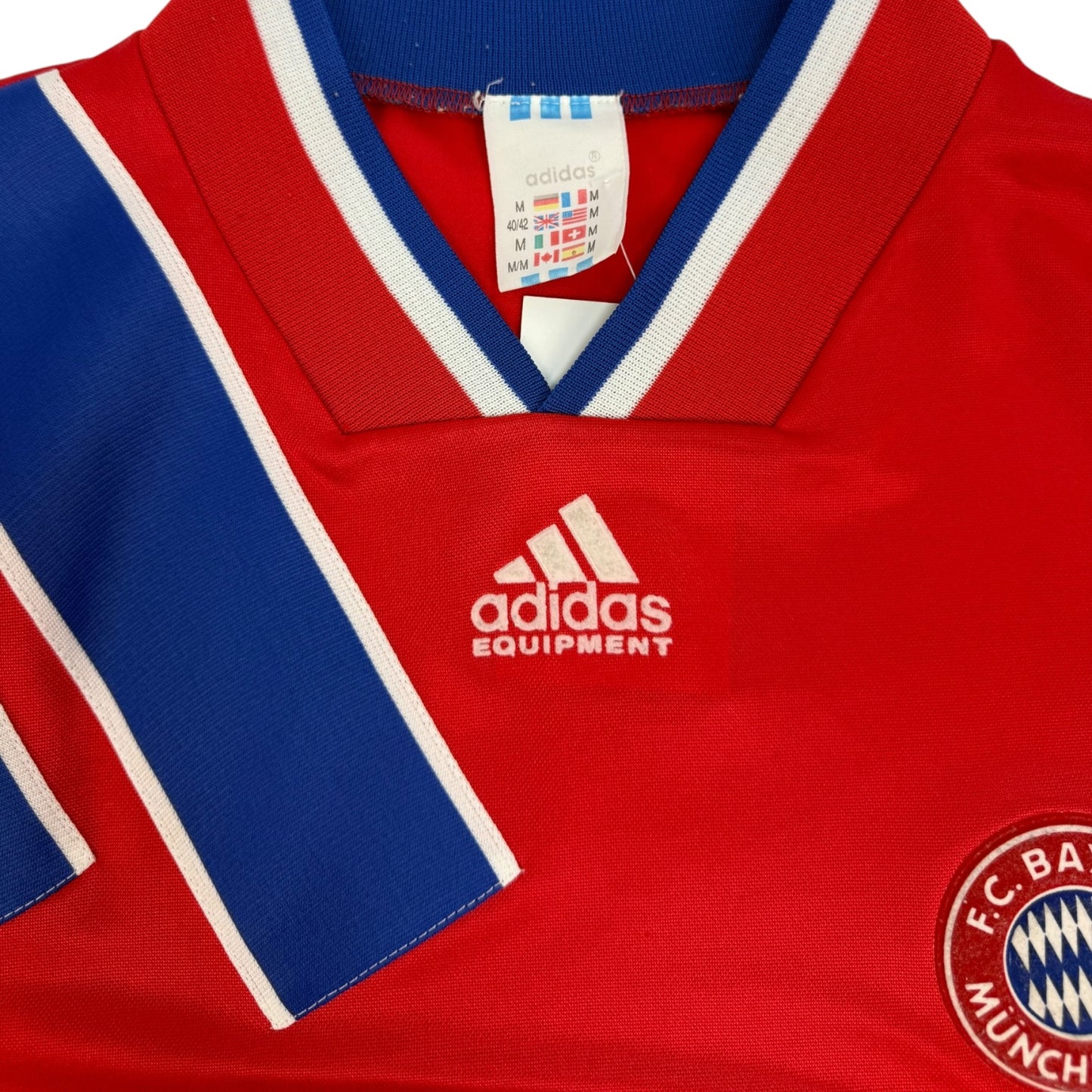 Vintage Adidas FC Bayern Fußballtrikot rot Gr. M