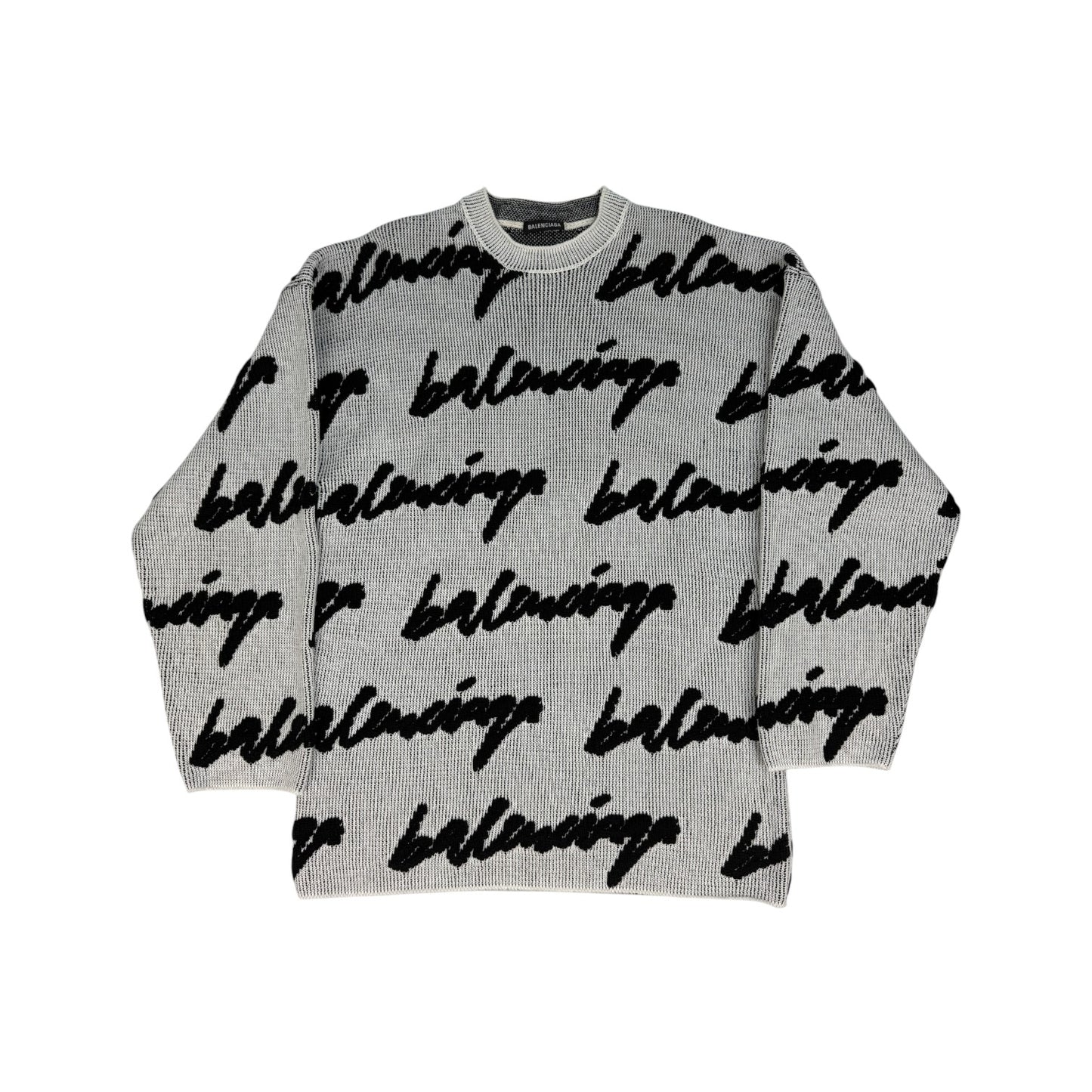 Balenciaga Pullover weiß / schwarz Gr. M