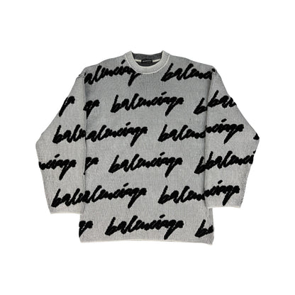 Balenciaga Pullover weiß / schwarz Gr. M