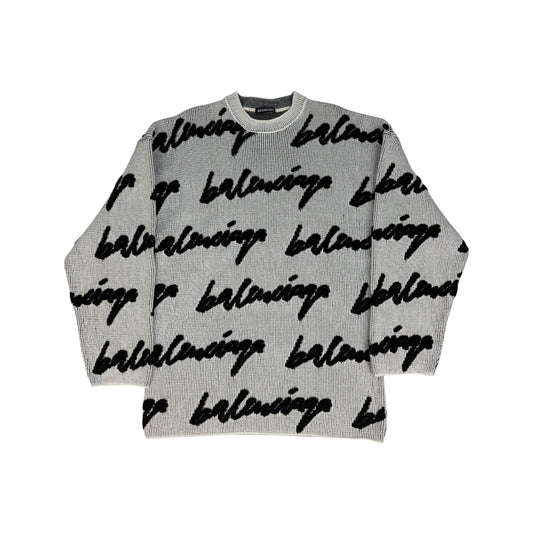 Balenciaga Pullover weiß / schwarz Gr. M
