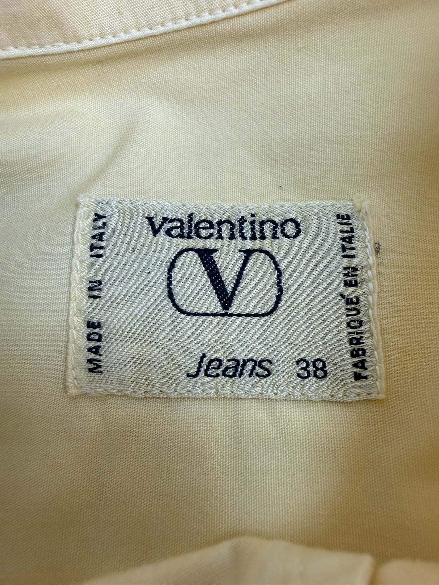 Vintage Valentino Jeans Hemd gelb Gr. 38