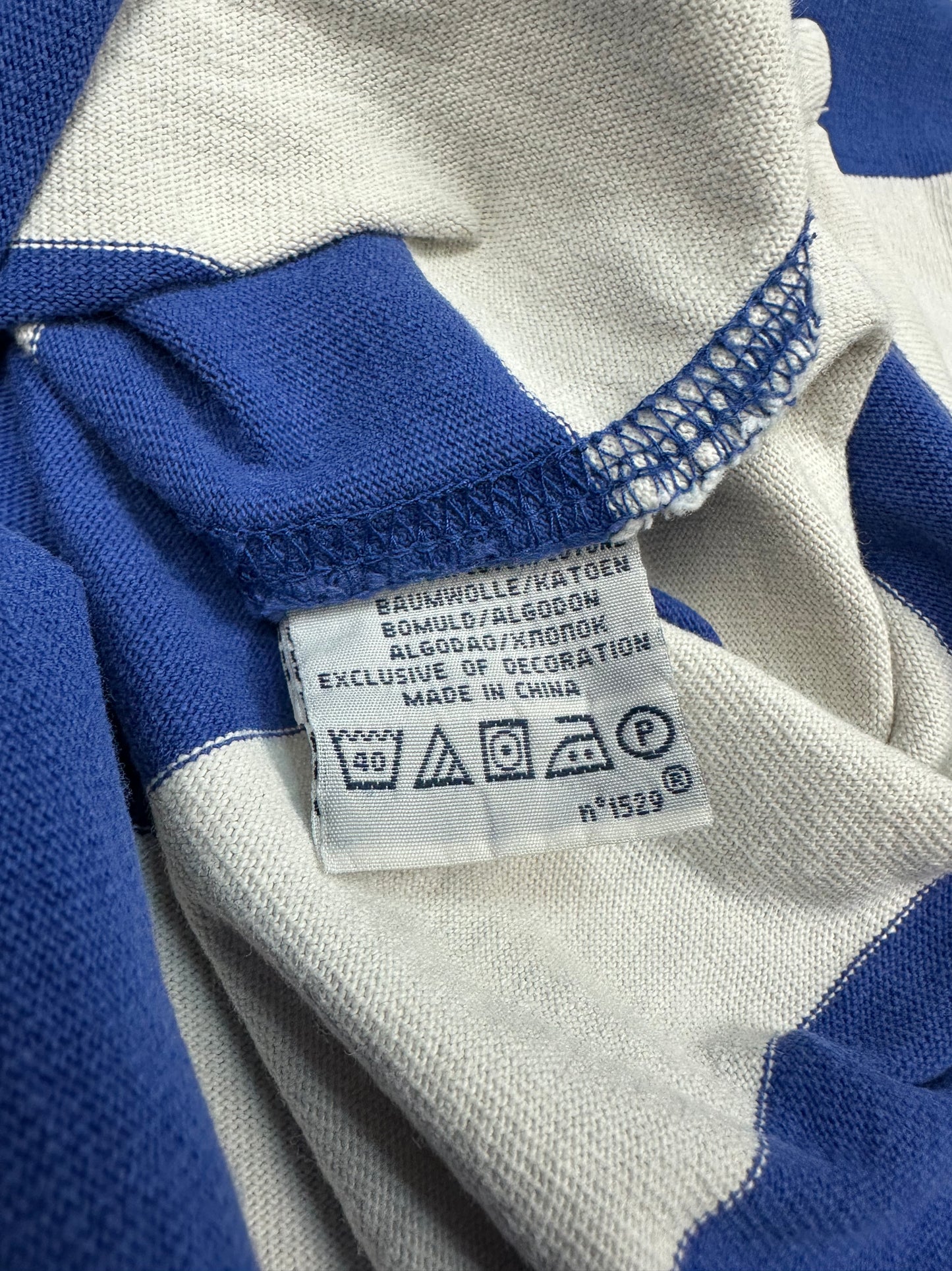 Vintage Polo Ralph Lauren Polohemd blau/weiß XXL
