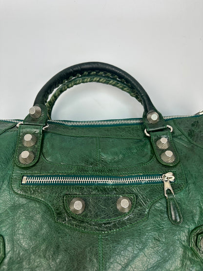 Vintage Balenciaga City bag grün