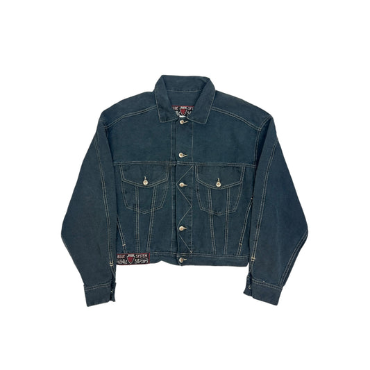 Vintage Blue System Jacke blau Gr. 3/L
