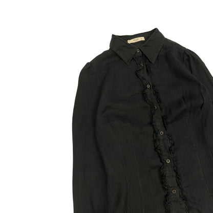 Vintage Prada Bluse schwarz 38