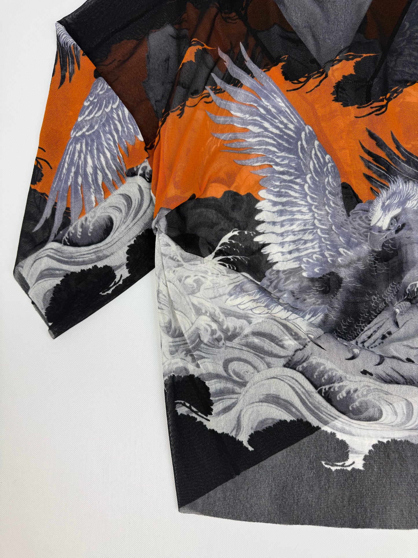 Vintage Jean Paul Gaultier Soleil Shirt schwarz / orange Gr. S