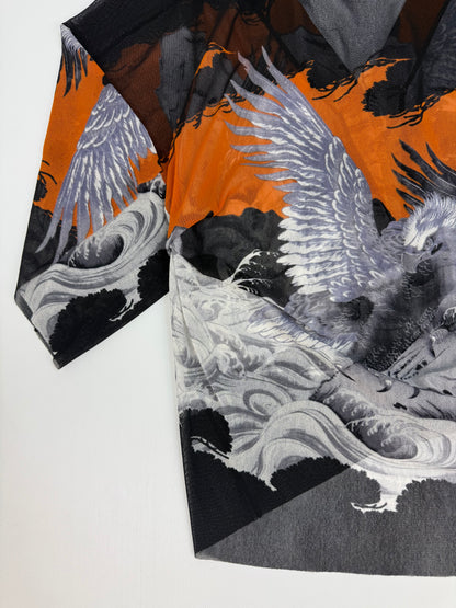 Vintage Jean Paul Gaultier Soleil Shirt schwarz / orange Gr. S