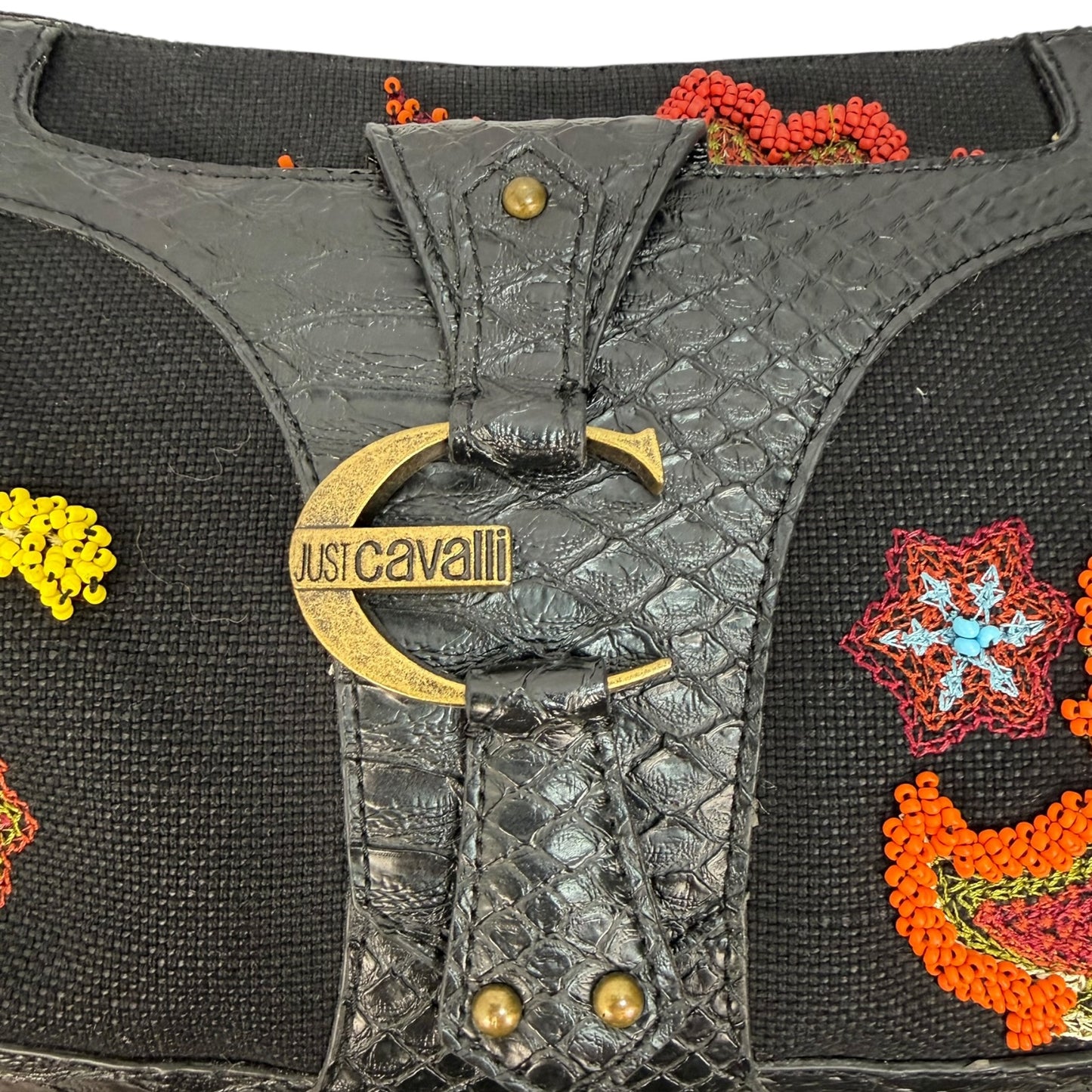 Vintage Just Cavalli Bag schwarz / bunt