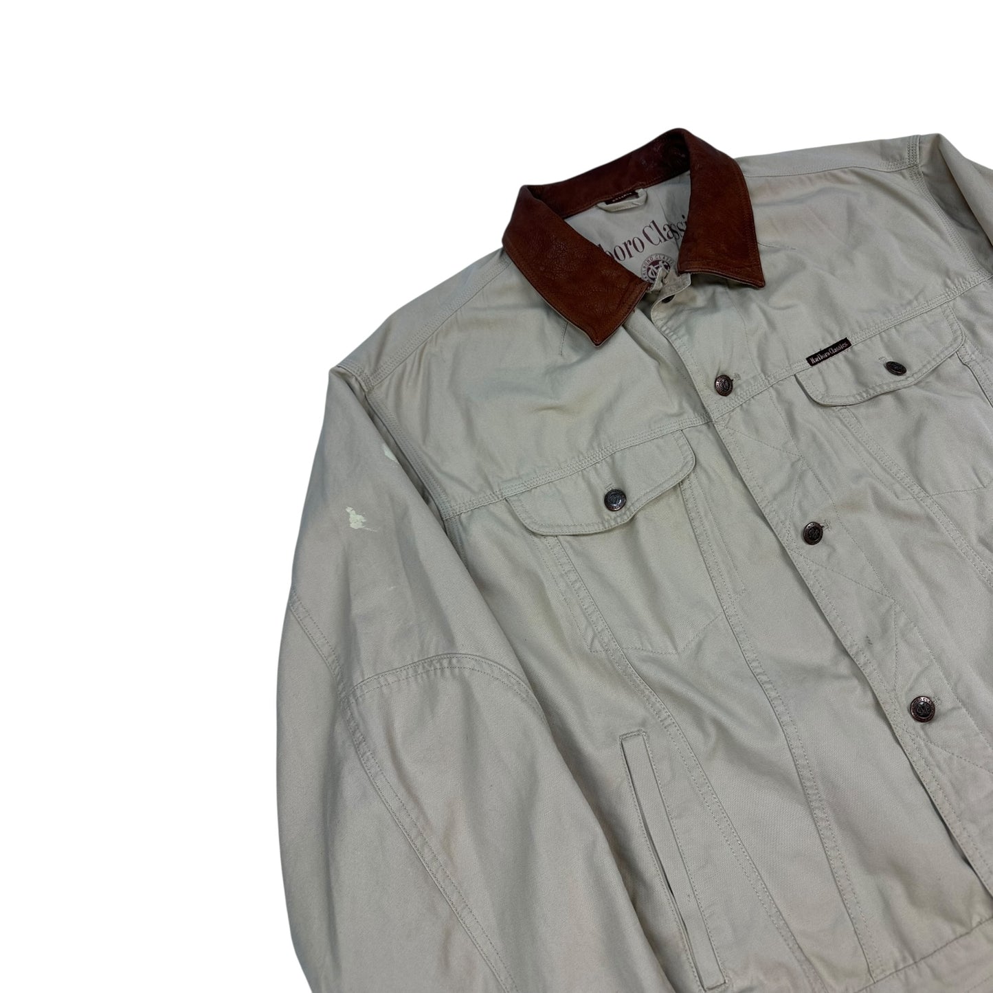 Vintage Marlboro Classics Jacke beige / braun XXL