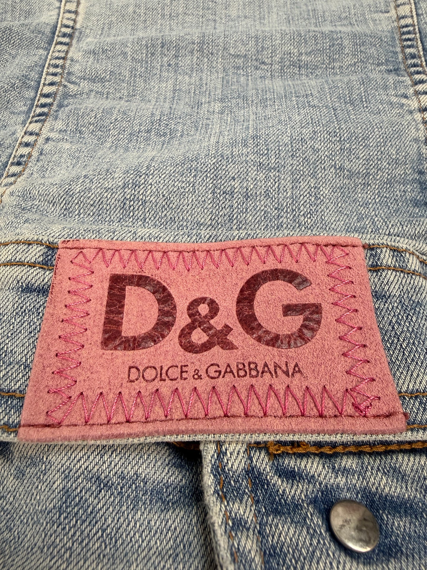 Vintage Dolce & Gabbana Jeansjacke hellblau Gr. S