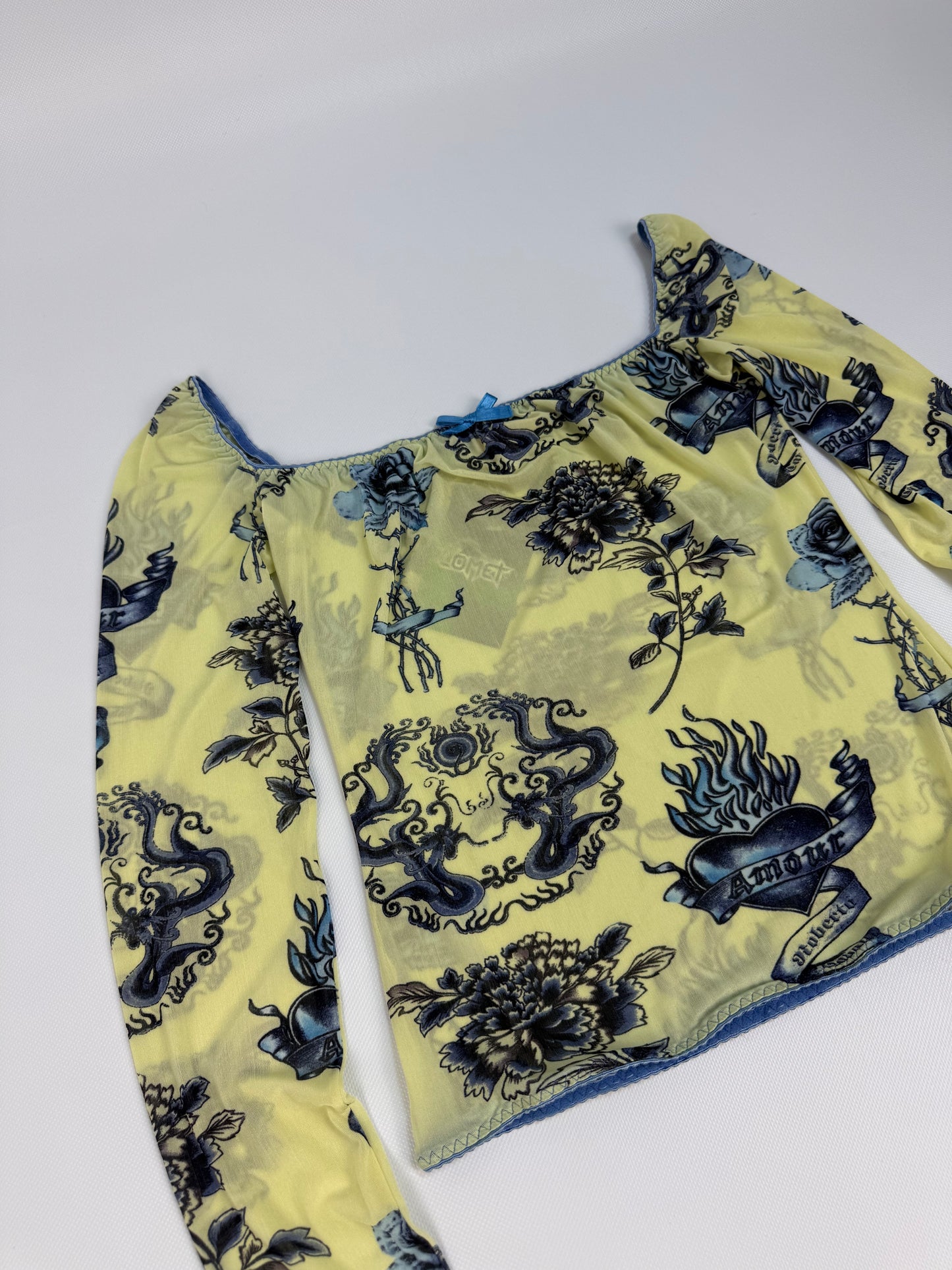 Vintage Roberto Cavalli Top gelb Gr. 42