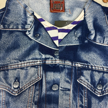 Vintage Gaultier Jeans Weste blau Gr. Damen M