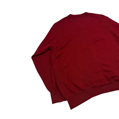 Vintage Burberry Pullover rot 7/XL