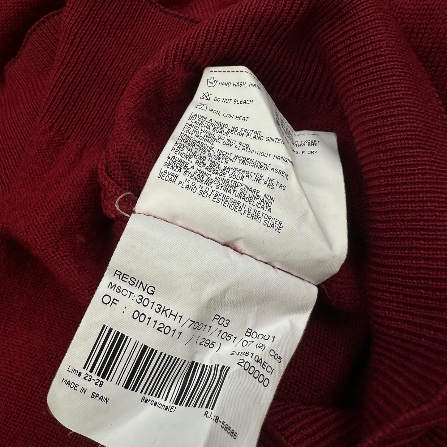 Vintage Burberry Pullover rot 7/XL