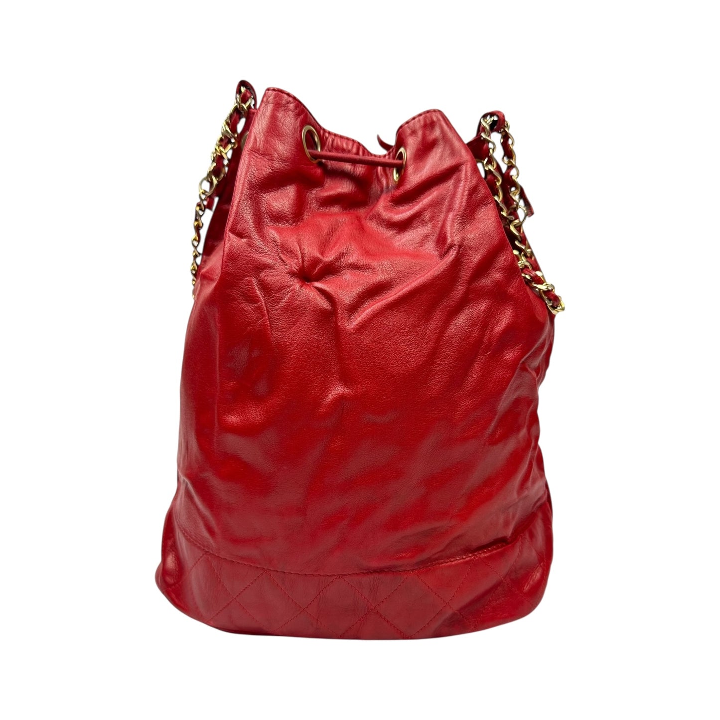 Vintage Chanel Handtasche rot / gold