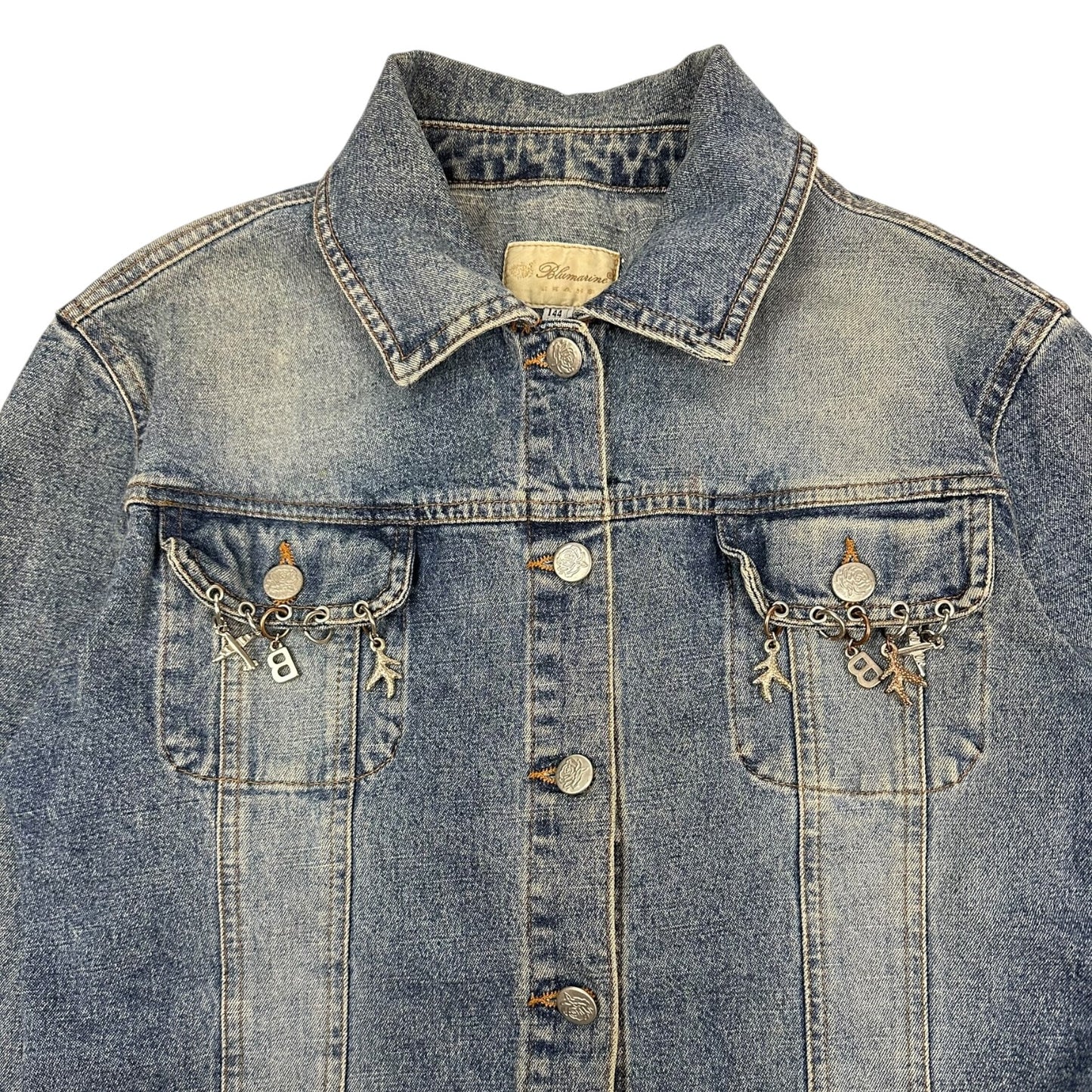 Vintage Blumarine Jeans Jacke blau Damen S